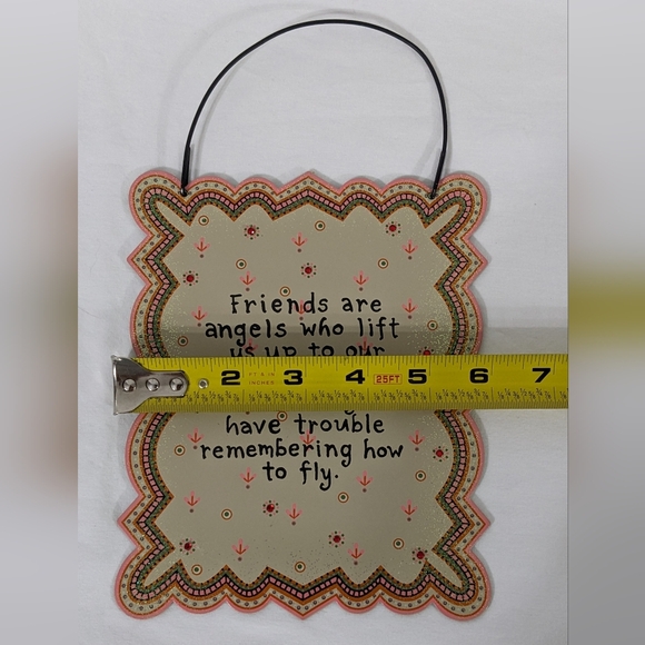 Friends Are Angels Who Lift Us Up Sign, Friendship Decorative Sign,Friend Gift - Picture 4 of 5